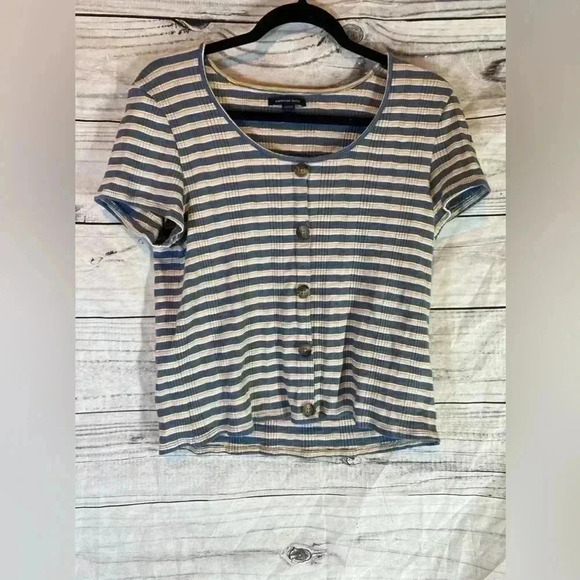 American eagle stripped button up shirt - Picture 1 of 6